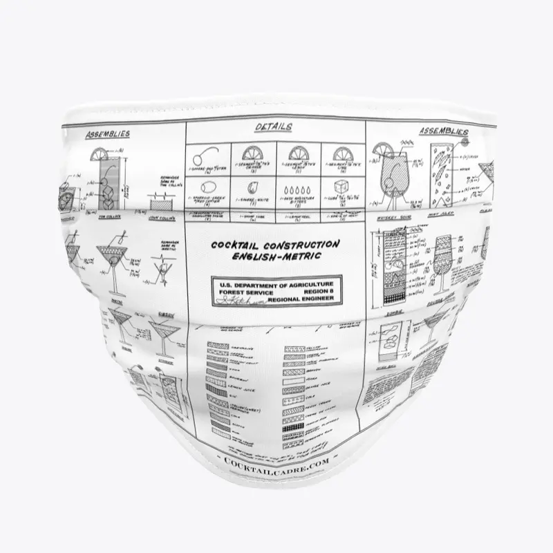 Cocktail Construction Chart (Black Type)