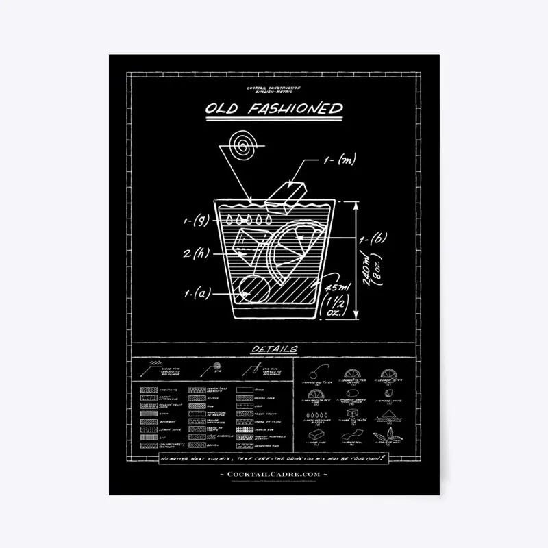 Old Fashioned Chart (White Type)